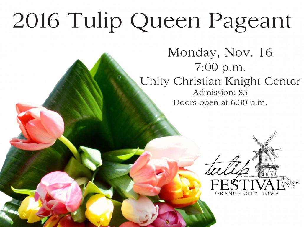 2016 Tulip Queen Pageant Poster